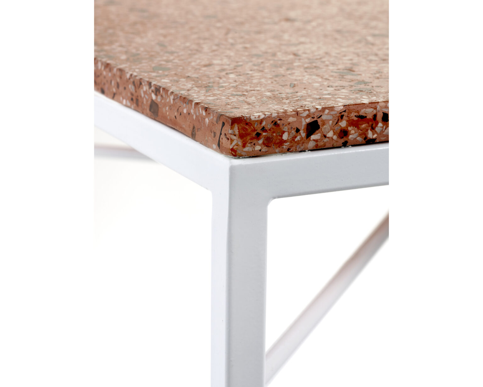 TAFEL WIT / ROOS TERRAZZO 70CM X 70CM PremiumStock